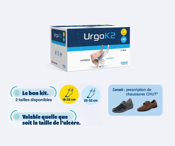 tailles des bandes de compression UrgoK2