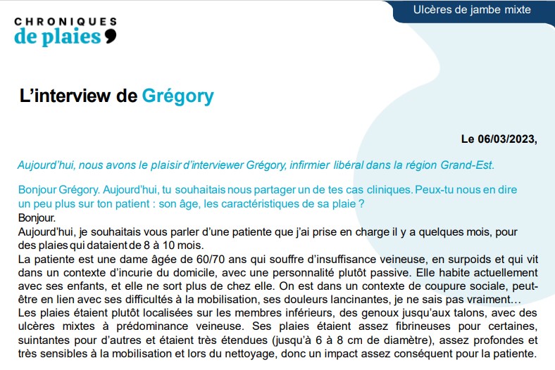 extrait de l'interview de Grégory