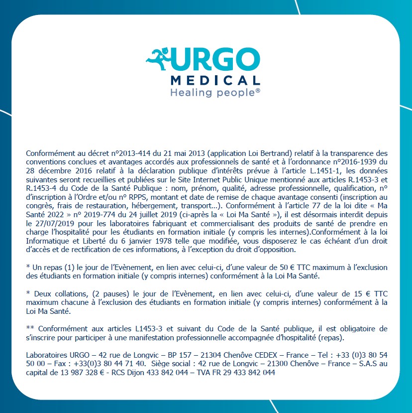 mentions légales relatives au décret n°2013-414 du 21 mai 2013 (application Loi Bertrand) relatif à la transparence des conventions conclues et avantages accordés aux professionnels de santé et à l’ordonnance n°2016-1939 du 28 décembre 2016 relatif à la déclaration publique d’intérêts prévue à l’article L.1451-1