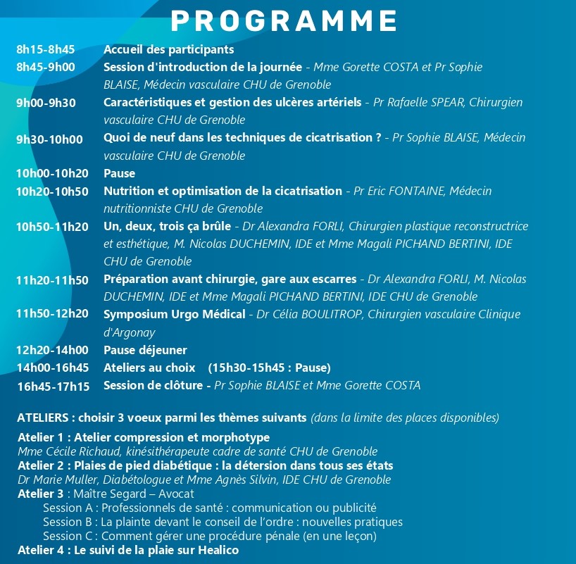 INVITATION JOURNEES CICATRISATION Grenoble programme