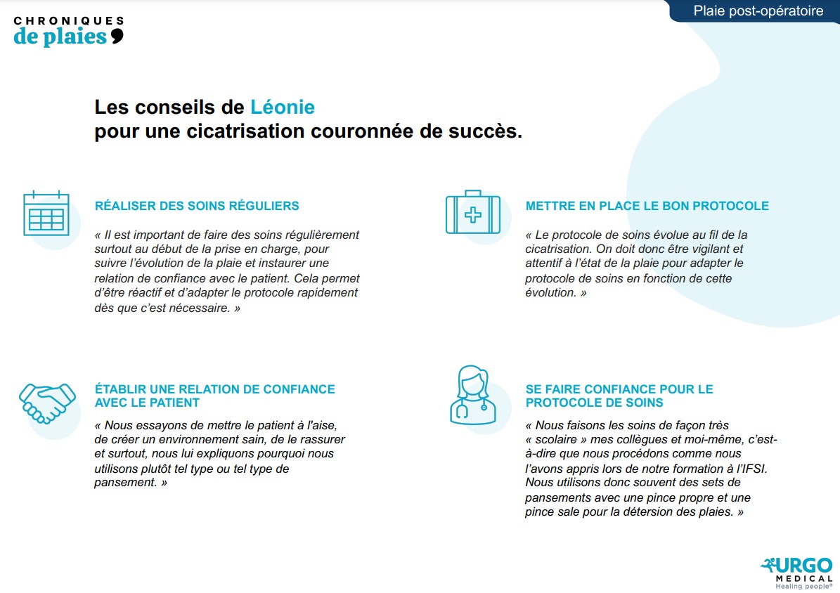 Conseils en cicatrisation de Léonie infirmière libérale