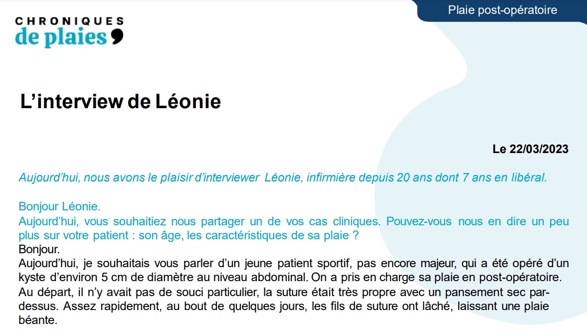 Interview de Léonie, infirmière libérale