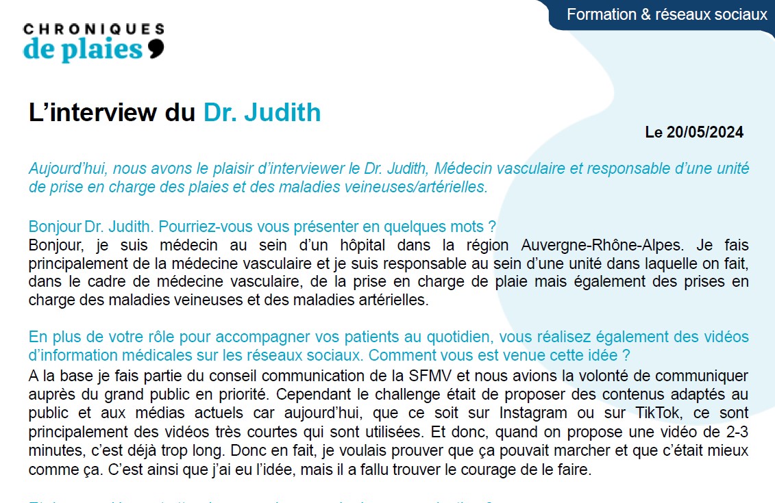 extrait de l'interview de Judith