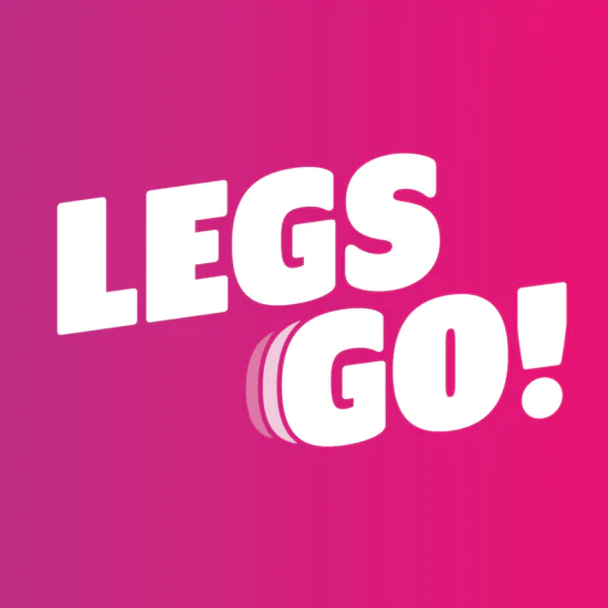 Logo LEGS GO fond rose