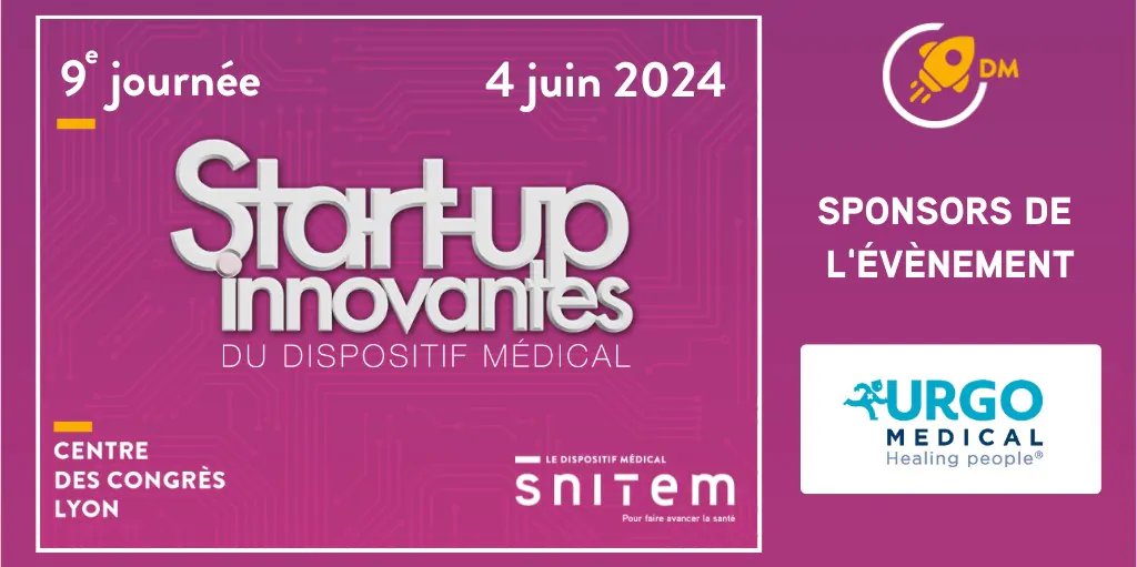 visuel pour la participation de Urgo Medical aux journées start-up innovantes organisées par le SNITEM