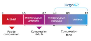 graphique de classification de l'Indice de Pression Systolique